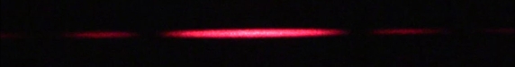 Diffraction pattern from a single slit, 20 microns wide